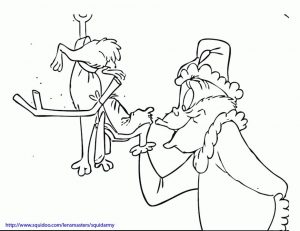 Grinch Coloring Pages Online Grinch Having Fun with Max