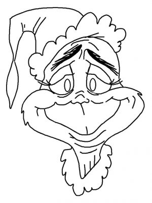 Grinch Coloring Pages Online Grinch Smiling Widely