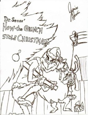 Grinch Coloring Pages Printable How Grinch Stole Christmas