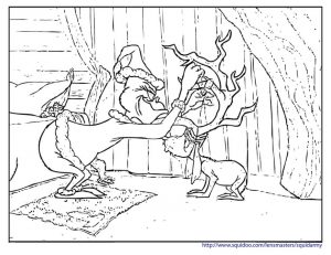 Grinch and Max Coloring Pages Grinch Playing with His Dog