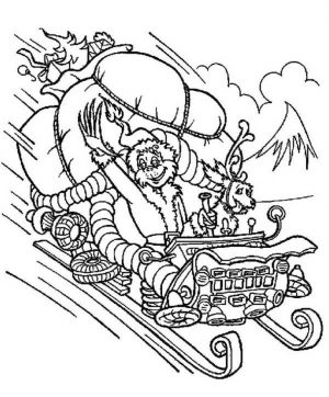 Grinch and Max Coloring Pages for Adults Grinch Stealing Christmas Presents