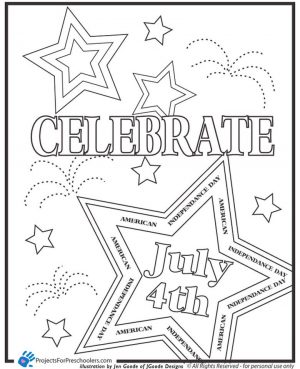 Happy 4th of July Coloring Pages for Toddlers – ycv31