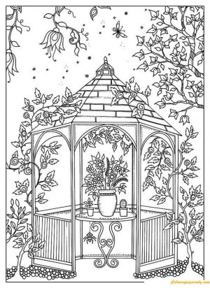 Hard Coloring Pages for Adults Beautiful Garden
