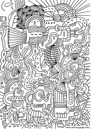 Hard Coloring Pictures for Adults Freestyle Doodle