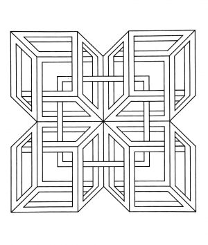 Hard Geometric Coloring Pages to Print Out – 25781