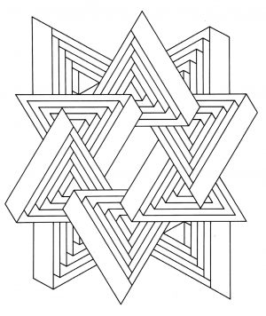 Hard Geometric Coloring Pages to Print Out – 36712