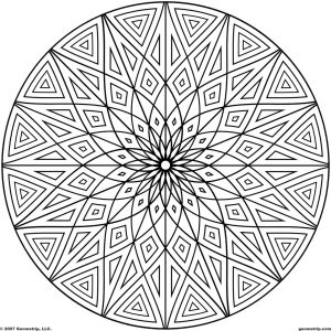 Hard Geometric Coloring Pages to Print Out – 69031