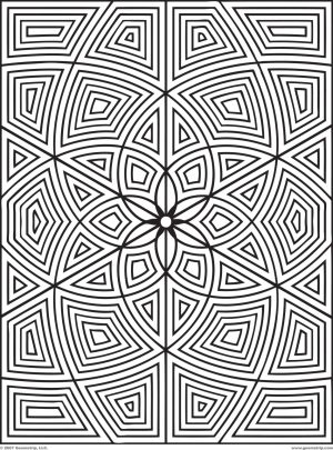 Hard Geometric Coloring Pages to Print Out – 76391