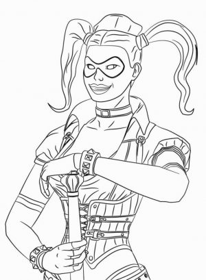 Harley Quinn Coloring Pages Free 6pka