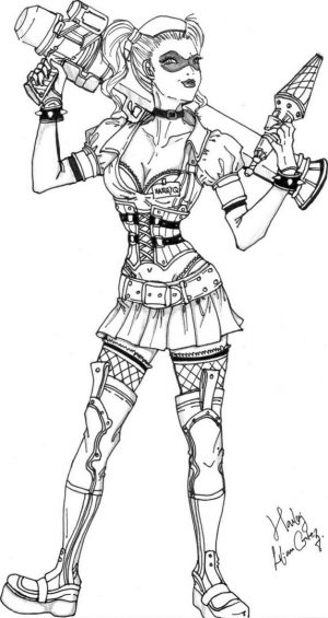 Harley Quinn Coloring Pages Online 2grt