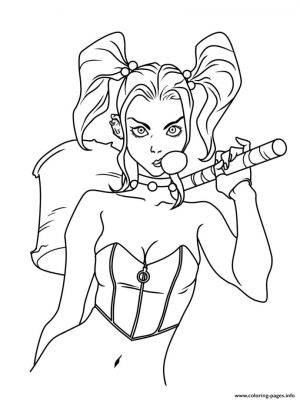 Harley Quinn Coloring Pages Online 3bul