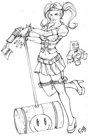 Harley Quinn Coloring Pages for Grown Ups 7bng