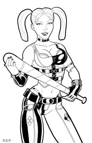 Harley Quinn Coloring Pages to Print 5npq