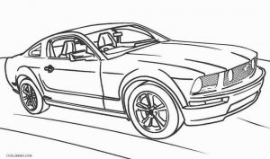 Hot Wheels Coloring Pages Free for Kids Mustang 4mtg