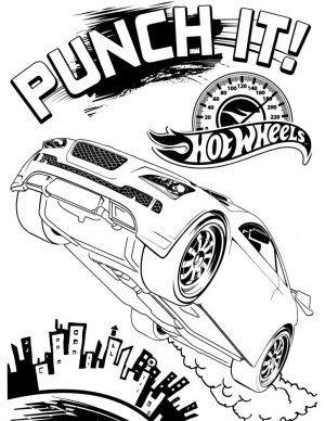 Hot Wheels Coloring Pages Race Car to Print 6pnc