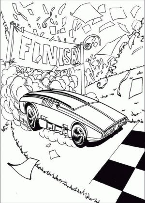 Hot Wheels Coloring Pages Race Car to Print 8fns