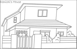House Coloring Pages Free Modern Japanese House