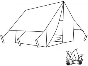 House Coloring Pages Printable Tent Is a Temporary House