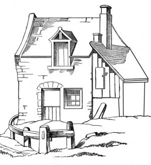 House Coloring Pages for Kids House Near the Beach