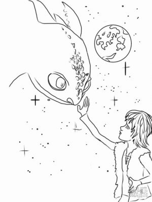 How to Train Your Dragon Coloring Pages Hiccup Touching Dragon for the First Time