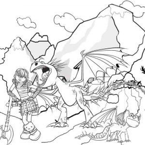 How to Train Your Dragon Coloring Pages Printable Astrid and Her Dragon