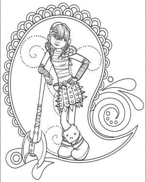 How to Train Your Dragon Coloring Pages Printable Astrid the Viking Girl