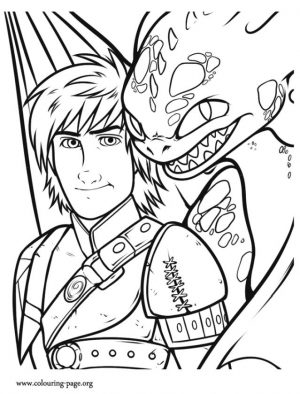 How to Train Your Dragon Coloring Pages Printable Hiccup and Toothless the Inseparable Duo