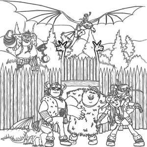 How to Train Your Dragon Coloring Pages Printable The Characters from the Movie