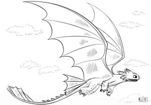 How to Train Your Dragon Coloring Pages Toothless Is A Night Fury