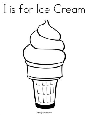 I Is for Ice Cream Coloring Pages free trq5