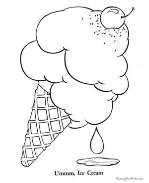 Ice Cream Coloring Pages Free for Kids 379s