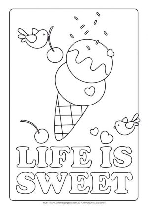 Ice Cream Coloring Pages Free for Kids 628f