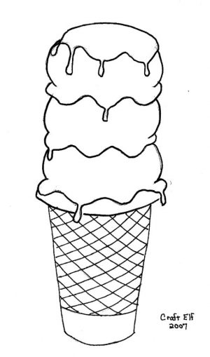 Ice Cream Coloring Pages Free for Kids 924y
