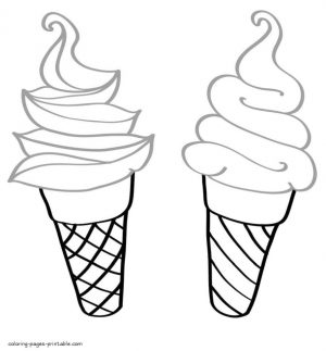 Ice Cream Coloring Pages Printable 721q