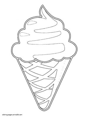 Ice Cream Coloring Pages Printable 895p
