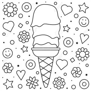 Ice Cream Coloring Pages for Toddlers 115r