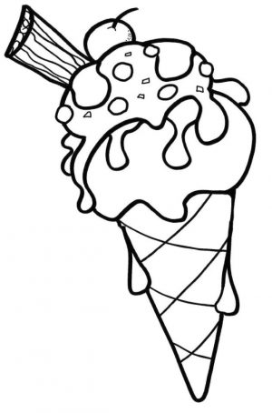 Ice Cream Coloring Pages for Toddlers 446j