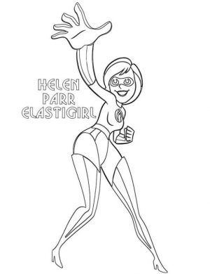 Incredibles Coloring Pages Online Elastigirl Is So Stretchy