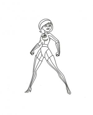 Incredibles Coloring Pages Printable Mrs. Incredible Is a Brave Woman