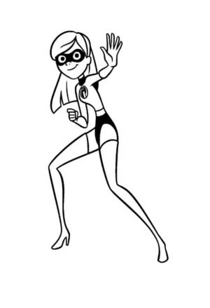Incredibles Coloring Pages Printable Violet Is Pretty Strong