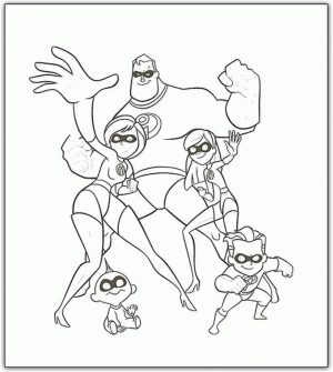 Incredibles Coloring Pages The Increadibles Ready to Take on the World