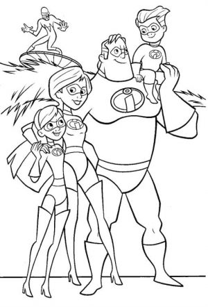 Incredibles Coloring Pages The Incredibles Just Saved the Day