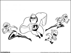 Incredibles Coloring Pages The Incredibles are So Awesome