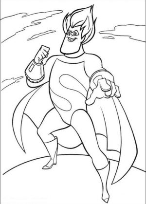 Incredibles Coloring Pages for Kids Syndrome the Villain