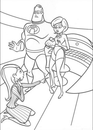 Incredibles Coloring Pages for Kids Talking with Syndrome Assistant