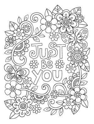 Inspirational Coloring Pages Just Be You