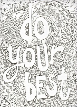 Inspirational Coloring Pages for Adult Do Your Best
