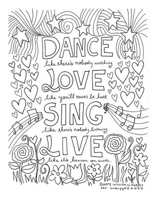 Inspirational Coloring Pages for Students Be Happy
