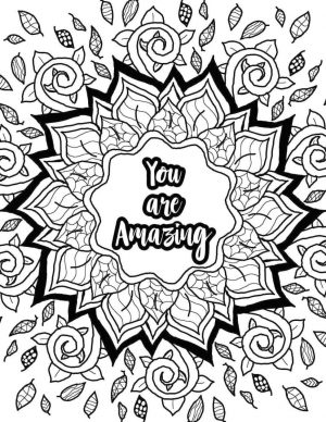 Inspirational Coloring Pages for Students You Are Amazing