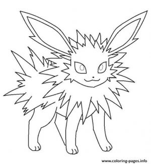 Jolteon Eevee Coloring Pages Pokemon hj5